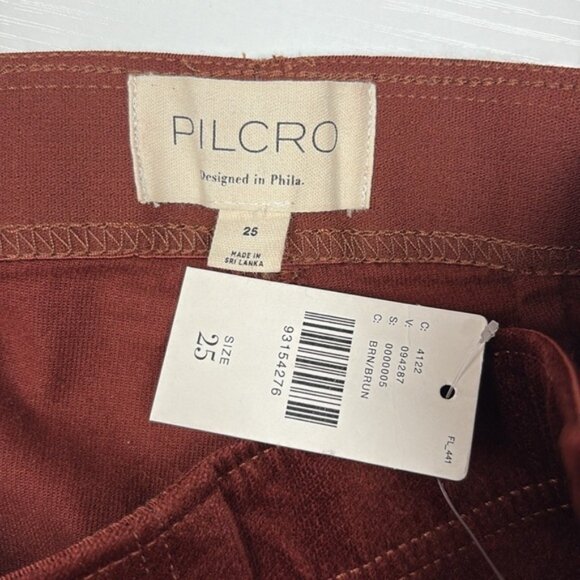 NWT Anthropologie Pilcro Corduroy Velvet Pull-On High Rise Wide Trouser Pant 25 - Picture 7 of 8